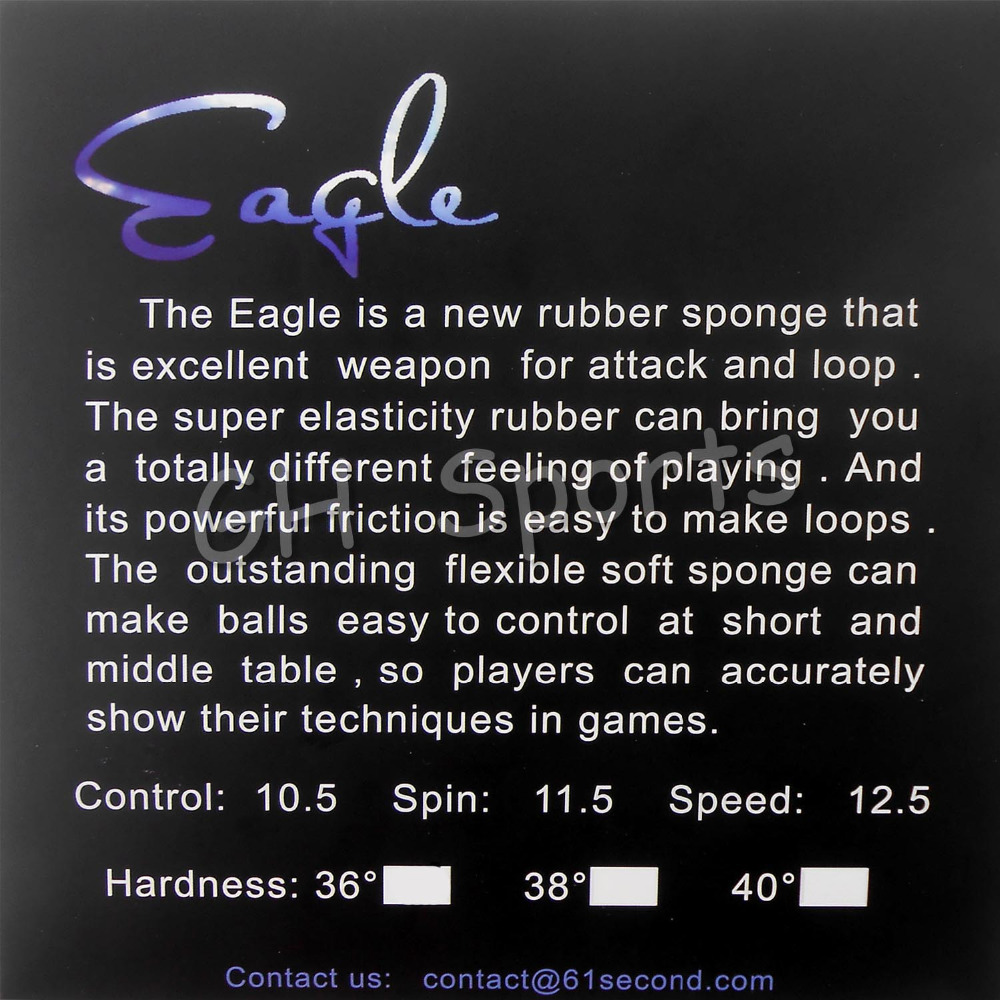 61second Eagle Pips in Table T - Table Tennis Forehand ulasan dan harga