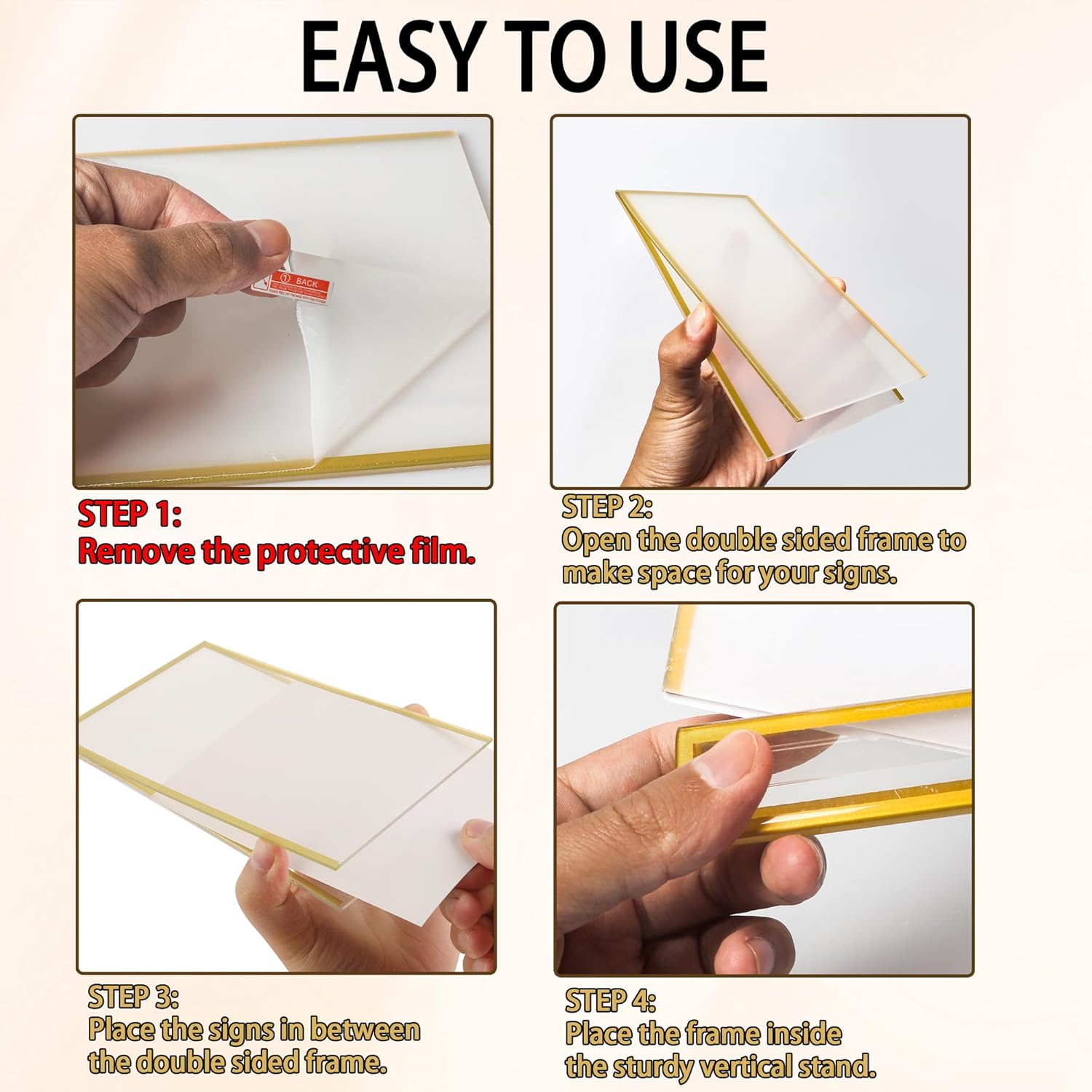 4x6inch Acrylic Sign Holder Wi - Table Tennis Zone ulasan dan harga