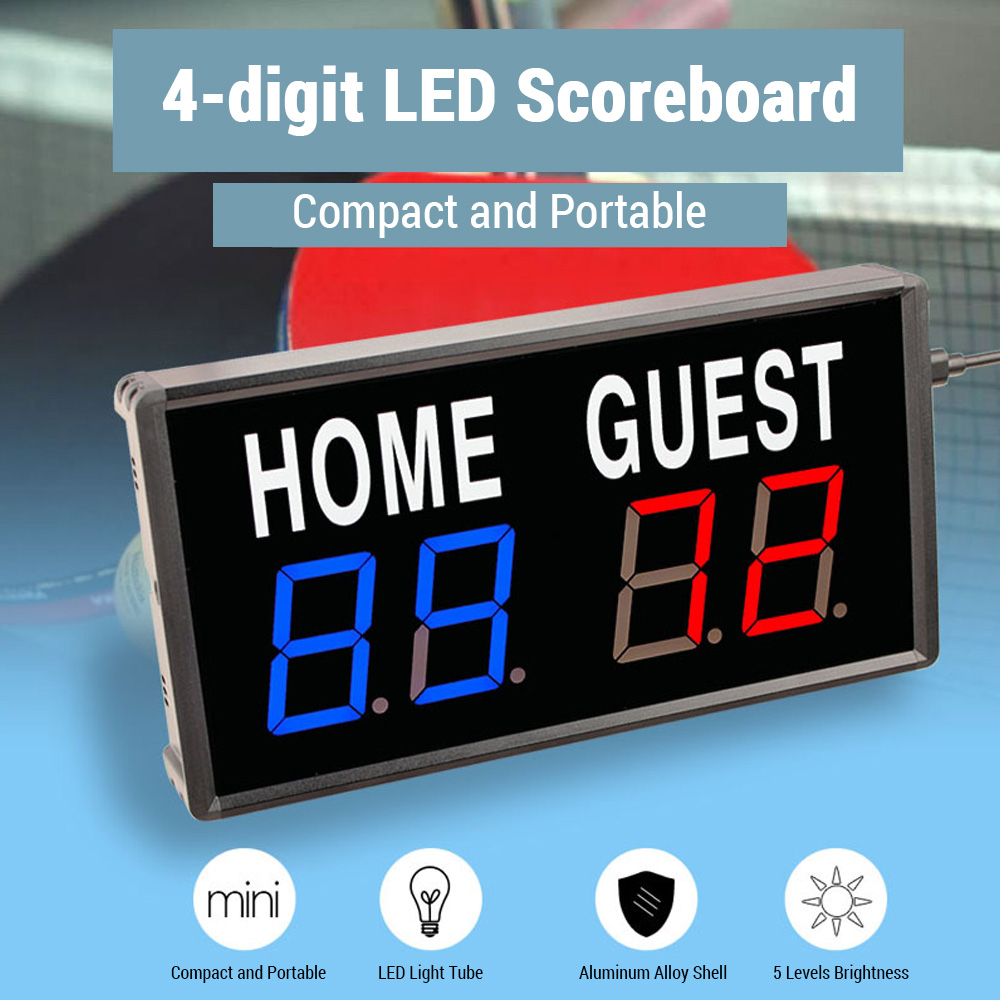 Portable 4 Digit LED Scoreboar - Table Tennis Scoring ulasan dan harga