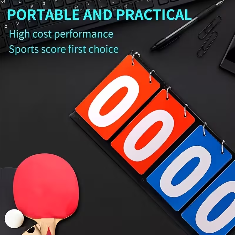 4‑Digit Flip Scoreboard Portab - Table Tennis Scoring ulasan dan harga